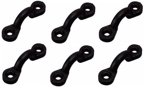 H2o Sure Hold Black Pad Eyes (Pack 6)