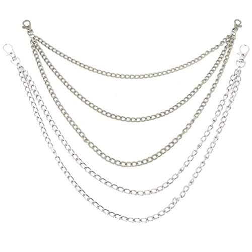 Xiangfeng 2 Pack Wallet Long Chain Long Purse Chain Punk Key Chain with Chain for Biker Trucker Motorcycle Pants Jean Women Men