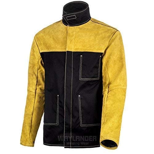 Waylander Welding Jacket XL Split Leather Heat Fire Resistant Cotton Kevlar Stitched Cowhide - XL