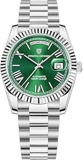 Pagani Design 1752 DD36 Luxury Men's Automatic Mechanical Watch, Sapphire Glass, Day Date Watch, Seagull Caliber ST16, 100m Water Resistant