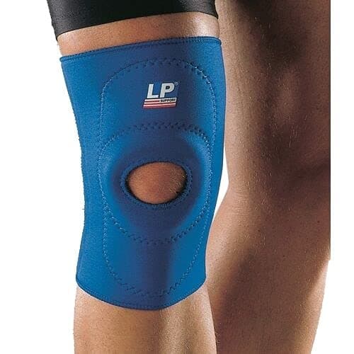 LP 708 Neoprene Open Patella Knee Support with Extra Pad by LP (M - Single, Blue)