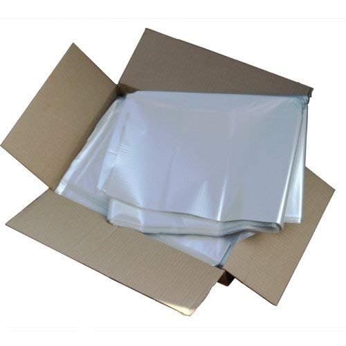 Pack of 50 Large Strong Clear Plastic Polythene Bin Liners Bags Sacks 80Litre Size 18 x 29 x 39 Refuse Rubbish Waste Recycling Dustbin