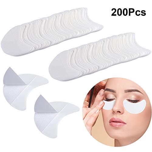 200 Pieces Eyeshadow Stencils White Eyeshadow Shield Pads Adhesive under Eye Eyeshadow Pads for Women Makeup Using (200 Pieces, L Size)