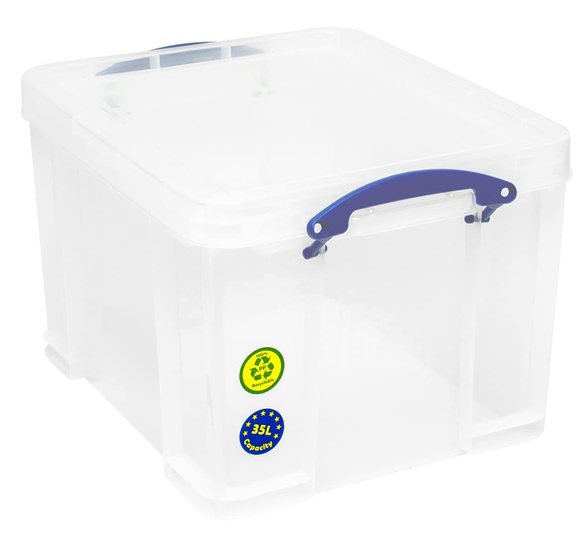 Really Useful 35L Box - Clear, H 48 cm x W 39 cm x D 31 cm