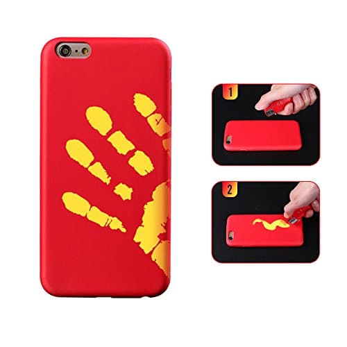 iPhone 7 4.7 Inch Color Change Heat Touch Case By Talent, Temperature Sense Hot Change Color Silicone iPhone Cover (Red - iPhone 7)