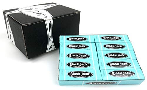 Black Jack Classic Licorice Flavored Chewing Gum, 5-Stick Packets in a BlackTie Box (Pack of 20)