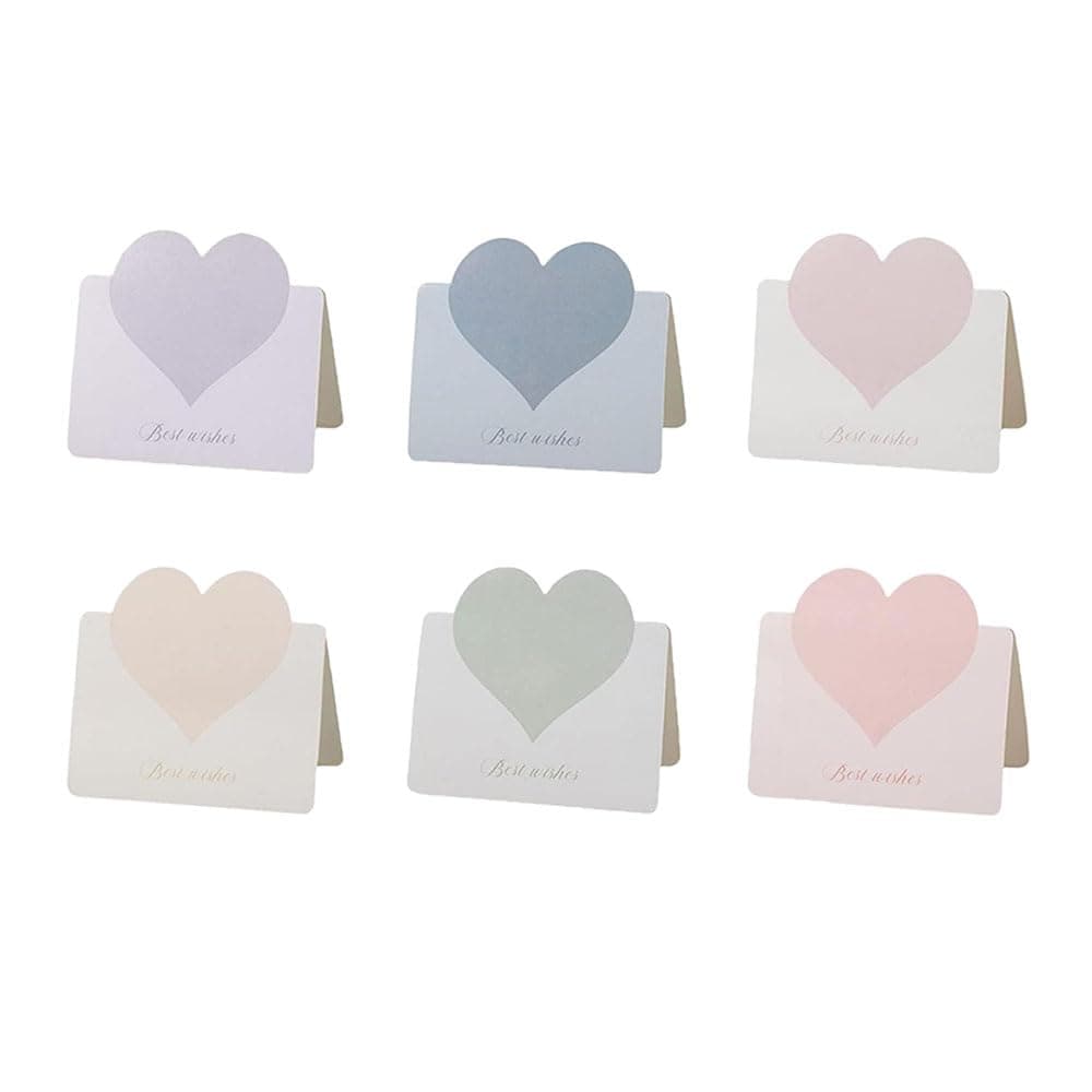 Love three-dimensional greeting card can be folded a set of 30, senior sense blank blessing message card, 6 colors, suitable for birthdays, congratulations, festivals and other occasions