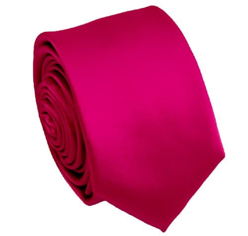 Solid Hot Pink Slim Tie 2.25' inch wide