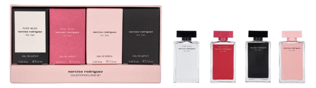 Narciso Rodriguez for Her 4 Piece Mini Splash Gift Set for Women