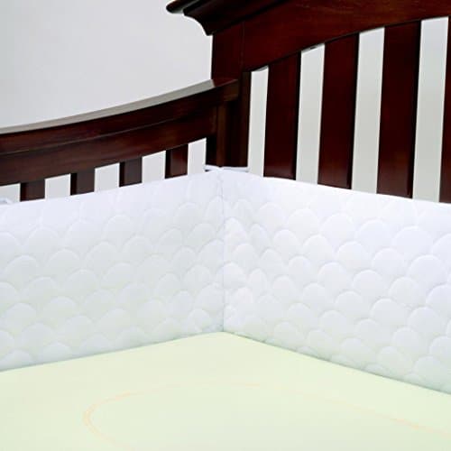 Lifenest Breathable & Padded Mesh Crib Liner - White