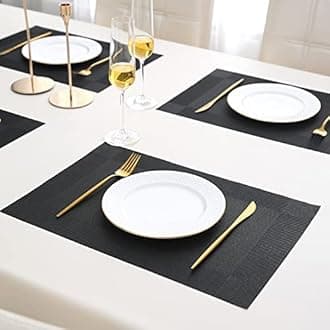 HOKIPO PVC Washable Set of 4 Placemats for Dining Table - 45x30 cm (AR3104)
