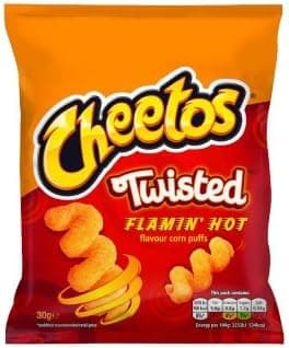 British - Cheetos Twisted Flamin' Hot Flavour - Case Of 30 x 30g