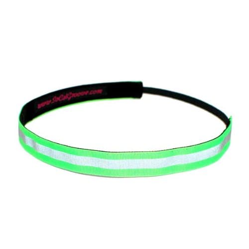 Reflective Neon Green Groovy Headband 5/8"