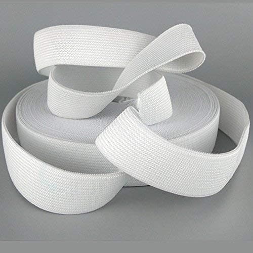 1 inch White or Black Elastic 25 mm Flat Woven Elastic (2.5 cm) Sewing Tailoring Dress Skirt Waist Band Art and Craft Premium Quality (1 Metre)