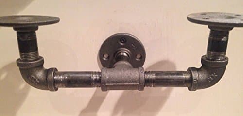 Industrial black pipe shelf bracket Made with 1/2" black pipe