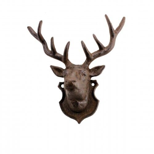 Deer Wall Accent, Cast Iron Rustic, Sign Plaque, Lodge Decor, 10-inch