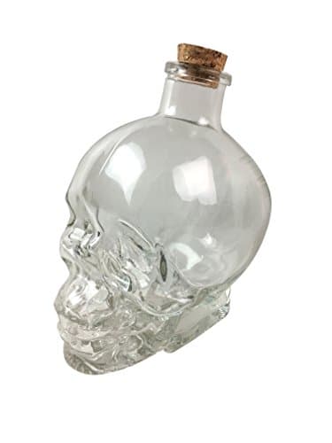Glass Skull Bottle Flask 380 ML Decanter