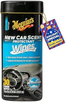 Meguiar's G4200 New Car Scent Protectant Wipes (25 Wipes)