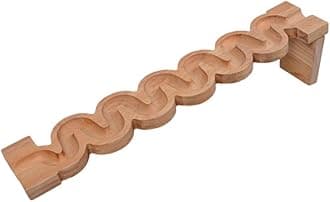 3D Wooden Unpolished Marble Run Track | Long Marble Race TRACK | Montessori Birthday Gift | Eco-Friendly Stem Puzzle Toy | Compatible with Other Brick Brands | Build Your Own Tracks | Pack of 1