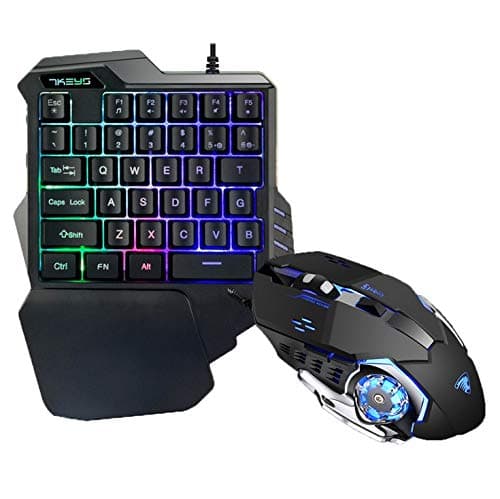 Romsion PUBG Mobile Gamepad Controller Gaming Keyboard Mouse Converter for Apple Android Phone G30 Keyboard + G3 Gaming Mouse