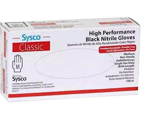 SYSCO HIGH Performance Blue Nitrile - Medium - Box with 100 Gloves
