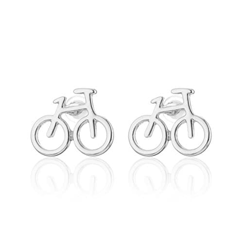 Stud Earring for Women,Bicycle Earring Stud Girl Silver Dangle Earring Small Stainless Steel Earring