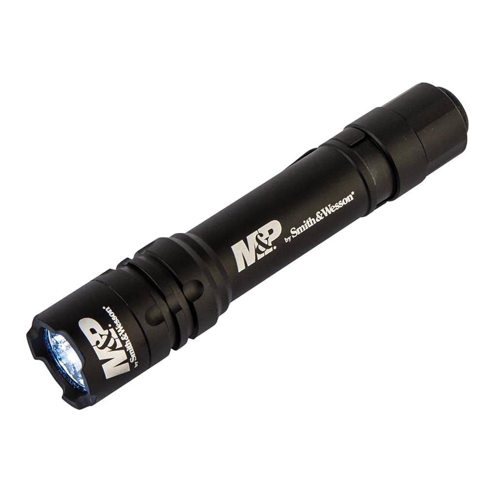 Smith & Wesson M&P Delta Force CS 2xCR123 490 Lumen Flashlight with 4 Modes, Waterproof Construction and Memory Retention for Outdoor, Tactical and Shooting