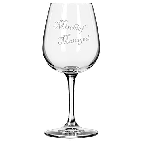 National Etching Wizard Quote 12.5 oz single stemmed Wine Glass