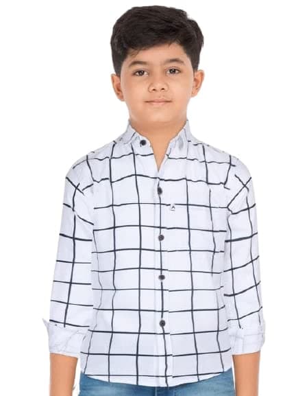 J.B.COLLECTION Boy's Checkered Regular fit Shirt