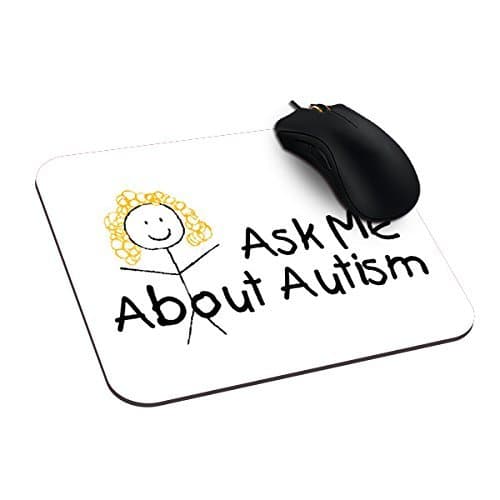Urdesigner Customized Rectangle Non-Slip Rubber Mousepad Autism Support Cure Autism Gaming Mouse Pad 9X7 Inch