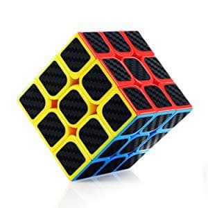 XMD Carbon Fiber 3x3x3 Speed Cube Sticker Smooth Magic Cube Puzzles