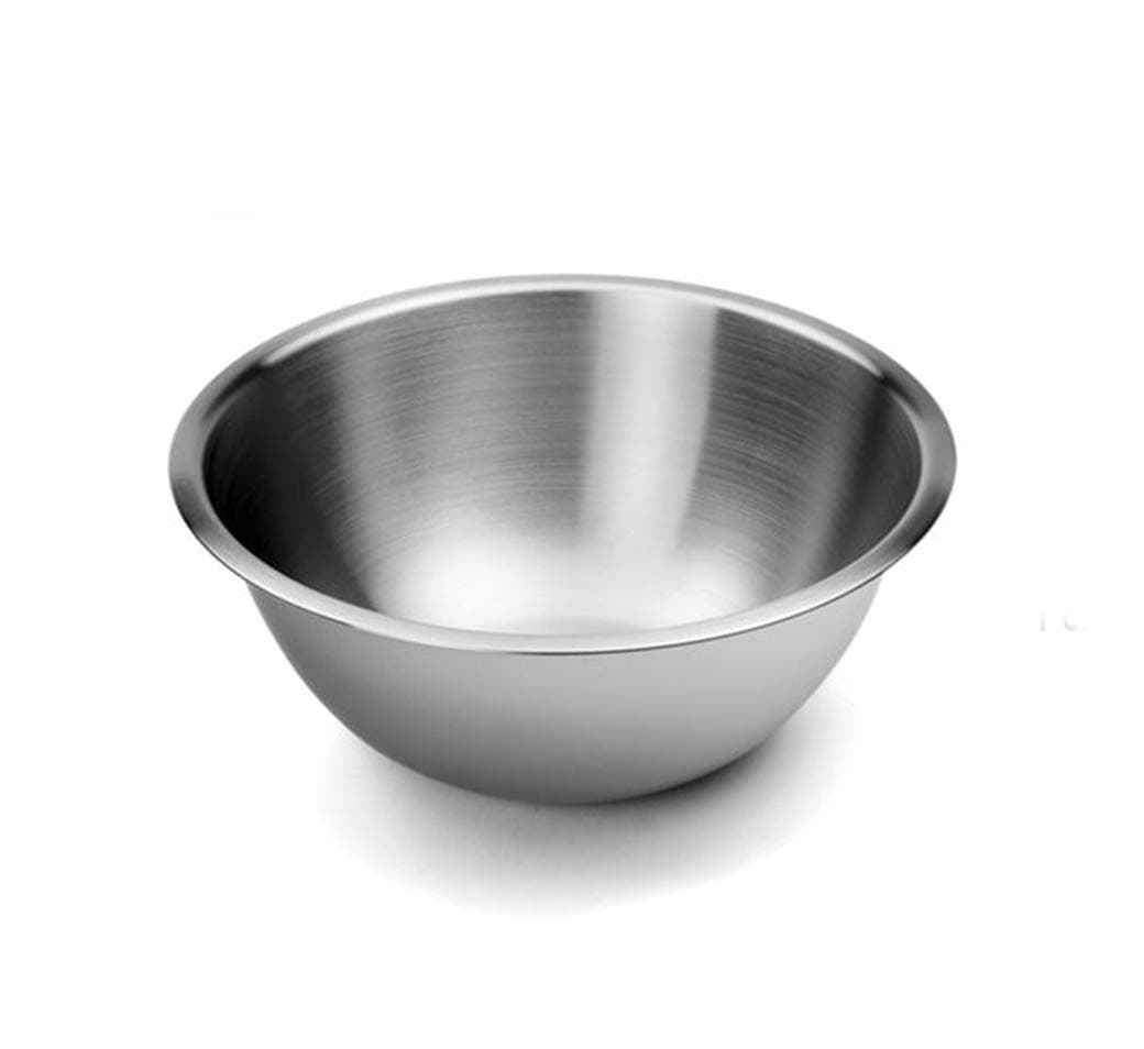 eKitchen Stainless Steel Solid Mixing Bowl (3, Size; 21cm / 3000ml, Silver)