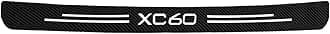 MAATEE Car Carbon Fiber Rear Bumper Protector Guard Strips, for Volvo XC60 XC 60, Car Trunk Sill Plate Cover Anti-Scratch Scuff Decorative Sticker