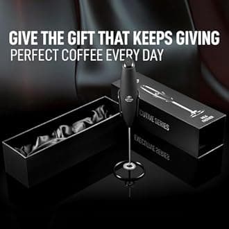 Zulay Milk Forma Frother Whisk, Executive Series, Black (3 Month Warranty)