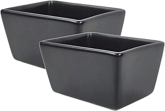 2pcs Matte Black Porcelain Sugar Packet Holder Tea Bag Bowl, 5 Oz