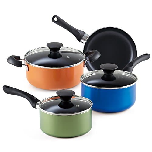 Cook N Home 7-Piece Nonstick Cookware Starter Set, Multicolor