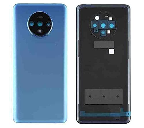 Pacificdeals Body Back Panel with Adhesive Sticker Camera Lens Flash Diffuser Compatible with Oneplus 7T 1+7T - Made of Glass Glacier Blue