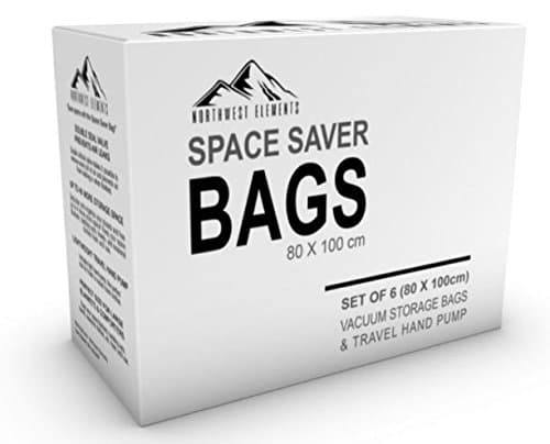 Northwest Elements Space Saver Vacuum Storage Bags - Great Value - Five Year Warranty - Who Else is Offering You This Kind of Warranty? (24" x 32")