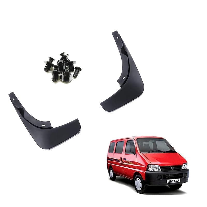 Autokaar O E Type Car Mud Flap Box Shape Splash Protection Guard Tyre Flap for Maruti Eeco 5 Seater and 7 Seater (Set of 2, Only Rear Flap)