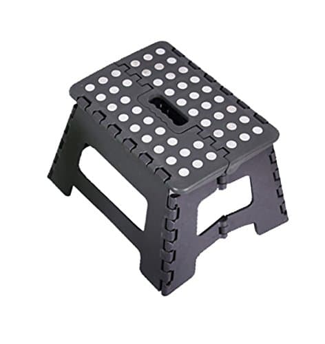 Winhome Folding Step Stool - 9 inch Height Premium Heavy Duty Foldable Stool for Kids & Adults, Kitchen Bathroom Closet Garage RV Stepping Stool (Gray)