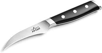 Forged German Stainless Steel Curved Paring Knife 3.5 Inch, Fully Forged, Expert Precision, Home Kitchen Knife, Cook Tool, Kitchen Tool, Cookware Utensil, Ultra Sharp Knives