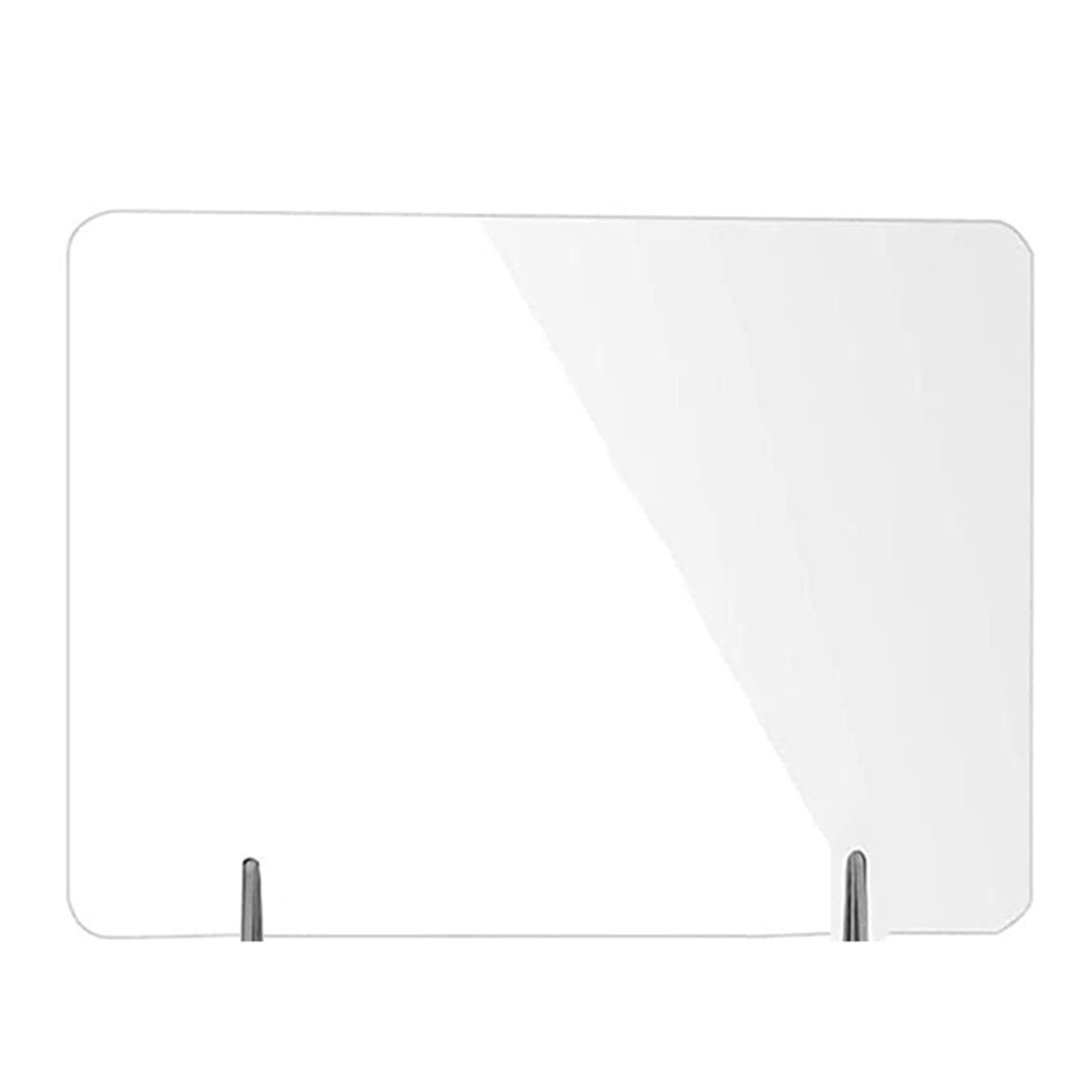 DSWW Portable Clear Acrylic Shield No Opening, Protective Shield for Office, School, and Retail Store Transparent-H30*W50cm