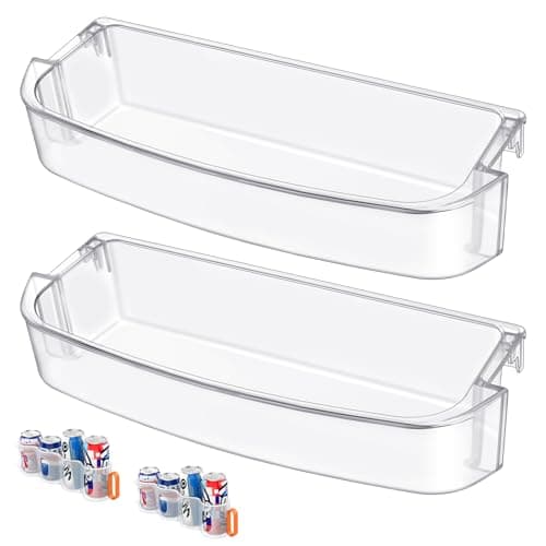 [2 PACK] UPGRADED WPW10451873 Refrigerator Door Bin Replacement Compatible With Whirlpool Kenmore Refrigerator Door Shelf W10451873, WRS571CIDM01, WRS571CIHZ04, WRS571CIHZ01, WRS571CIDM02 Bottom shelf