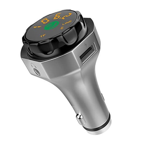 Car Wireless FM Transmitter Bluetooth Dual USB Port Built in Micophone