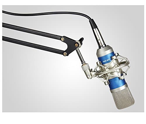 CCLOON Professional Condenser Microphone MIC with Shock Mount Holder for Studio Broadcasting Plug &Play Home Studio for Iphone Android Recording, PC, Computer, Youtube Podcasting