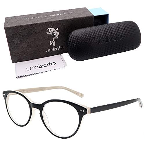 Blue Light Blocking Computer Gaming Glasses for Men Women - Clear Lens, PC Accessories - Relieves Digital Eye Strain, UV Blocker, Anti-Glare, Anti-Fatigue (Manila in Jet)