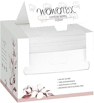 WOWOTEX Large Size Disposable Cotton Facial Towels