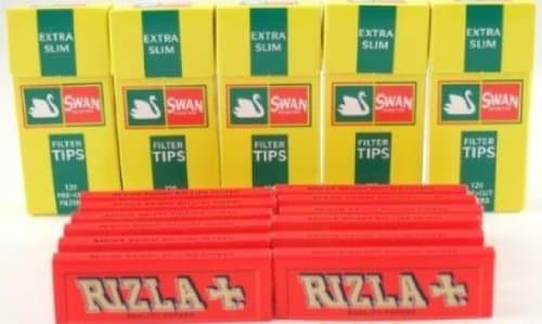 RizlaRed Rolling Papers And Swan Extra Slim Filters 600