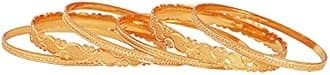 Shining Diva Fashion Latest One Gram Gold Plated Set of 6 Traditional Bangles for Women and Girls
