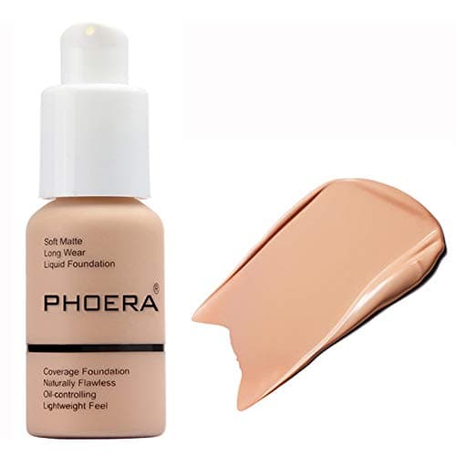 PHOERA Foundation Full Coverage Concealer Matte Oil Control Long Lasting Moisturizing Base Liquid Cover Cream Colour Changing Foundation for Women & Girls